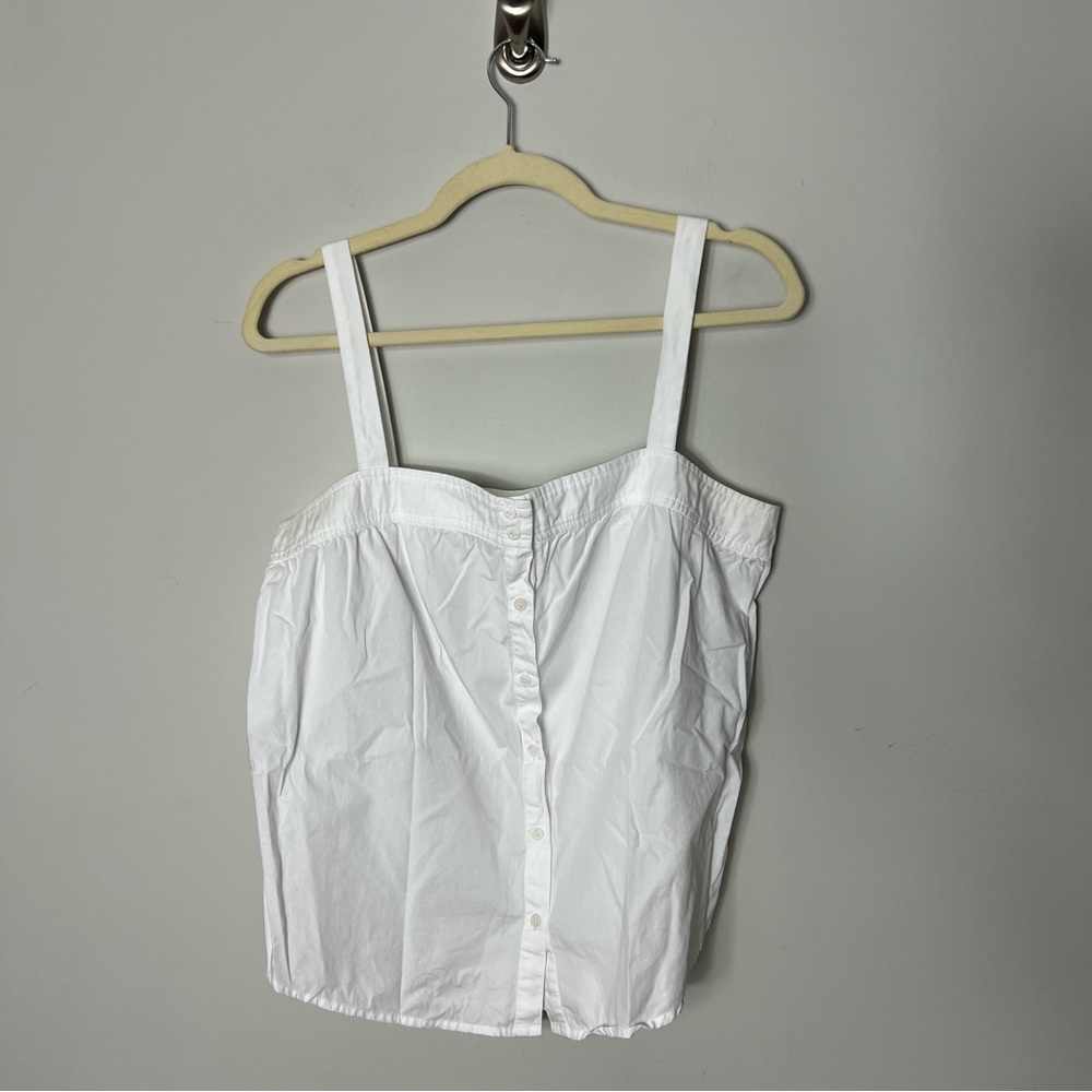 Vineyard Vines 100% cotton white button front tank top 890